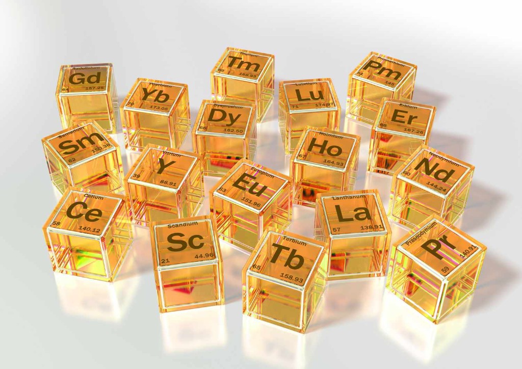 Rare earth element cubes