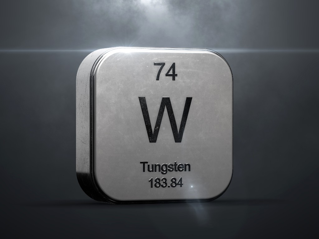 Tungsten periodic table element tile