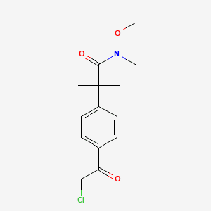 2-(4-(2-Chloroacetyl)phenyl)-N-methoxy-N,2-dimethylpropanamide