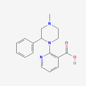 2-(4-Methyl-2-phenylpiperazin-1-yl)nicotinic acid