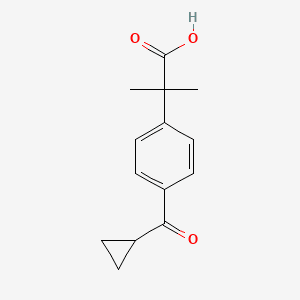 2-(4-(Cyclopropanecarbonyl)phenyl)-2-methylpropanoic acid