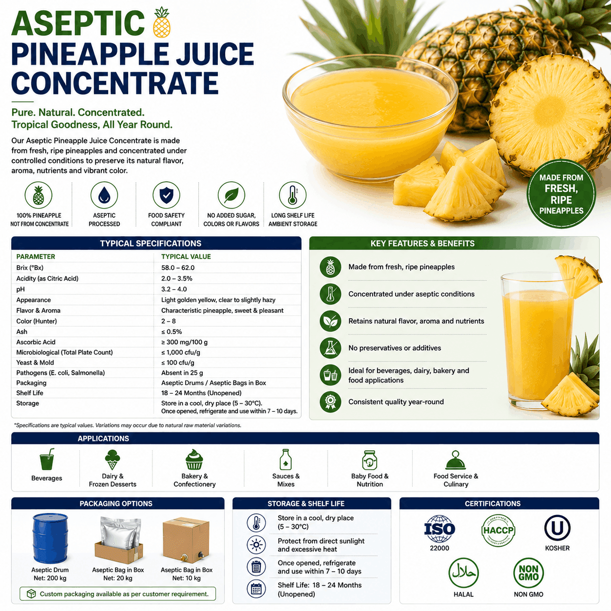 Pineapple concentrate